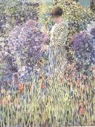 frederick carl frieseke Woman in a Garden (nn02) oil painting reproduction